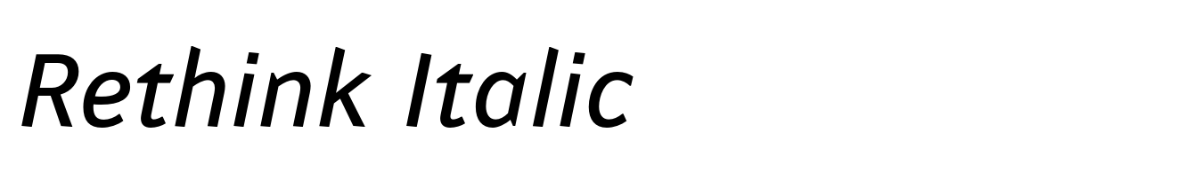 Rethink Italic
